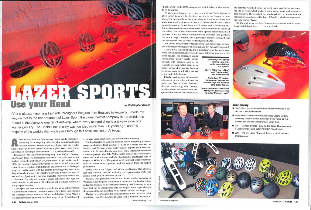 01-27-16 Lazer Sports Use your head Pedal Magazine