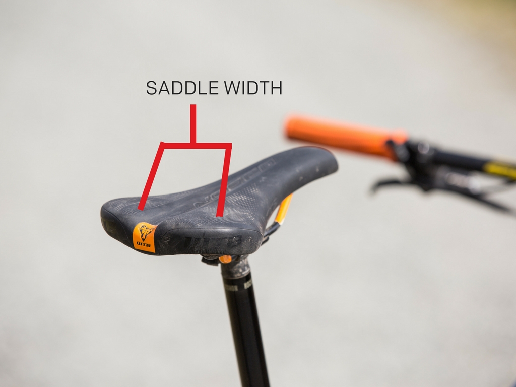 saddle width